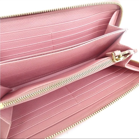 Authentic PRADA Ribbon Pink Leather Wallet - Picture 7 of 12